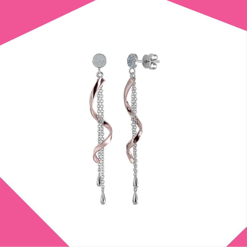 The Twirl Gold Plated Earrings For Girls (RG)