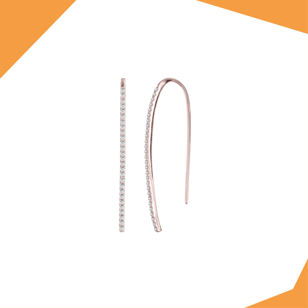 'Classic Streak Gold Plated Earrings For Girls (RG)