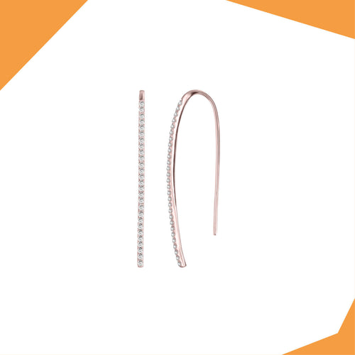 'Classic Streak Gold Plated Earrings For Girls (RG)