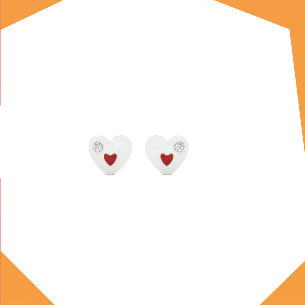 HEART IN HEARTS GOLD PLATED EARRINGS FOR GIRLS