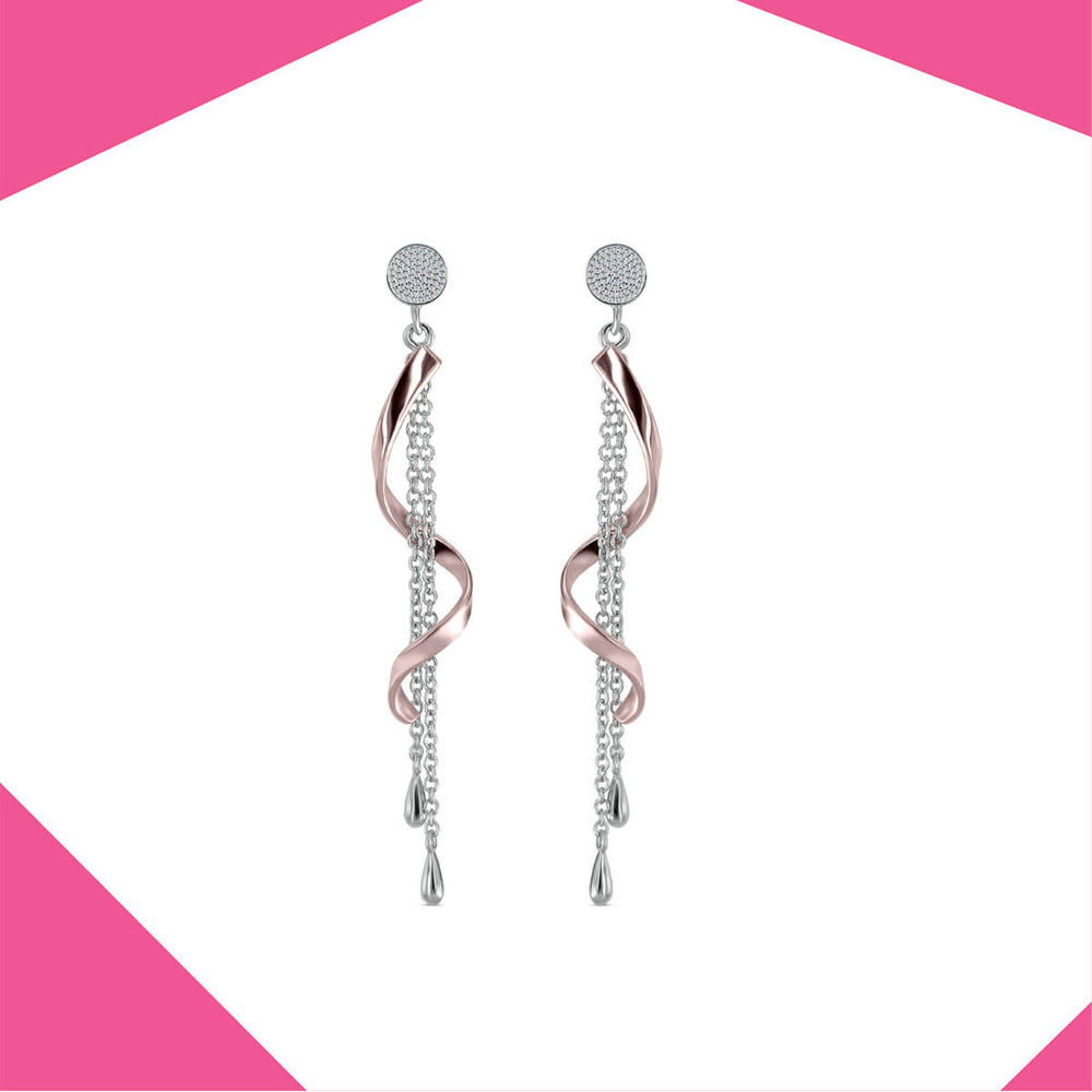 The Twirl Gold Plated Earrings For Girls (RG)