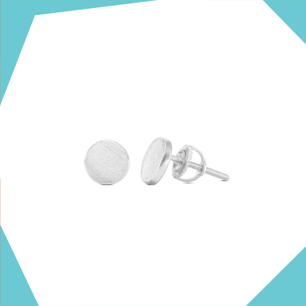 THE MATT CIRCLE GOLD PLATED EARRINGS FOR GIRLS (WG)