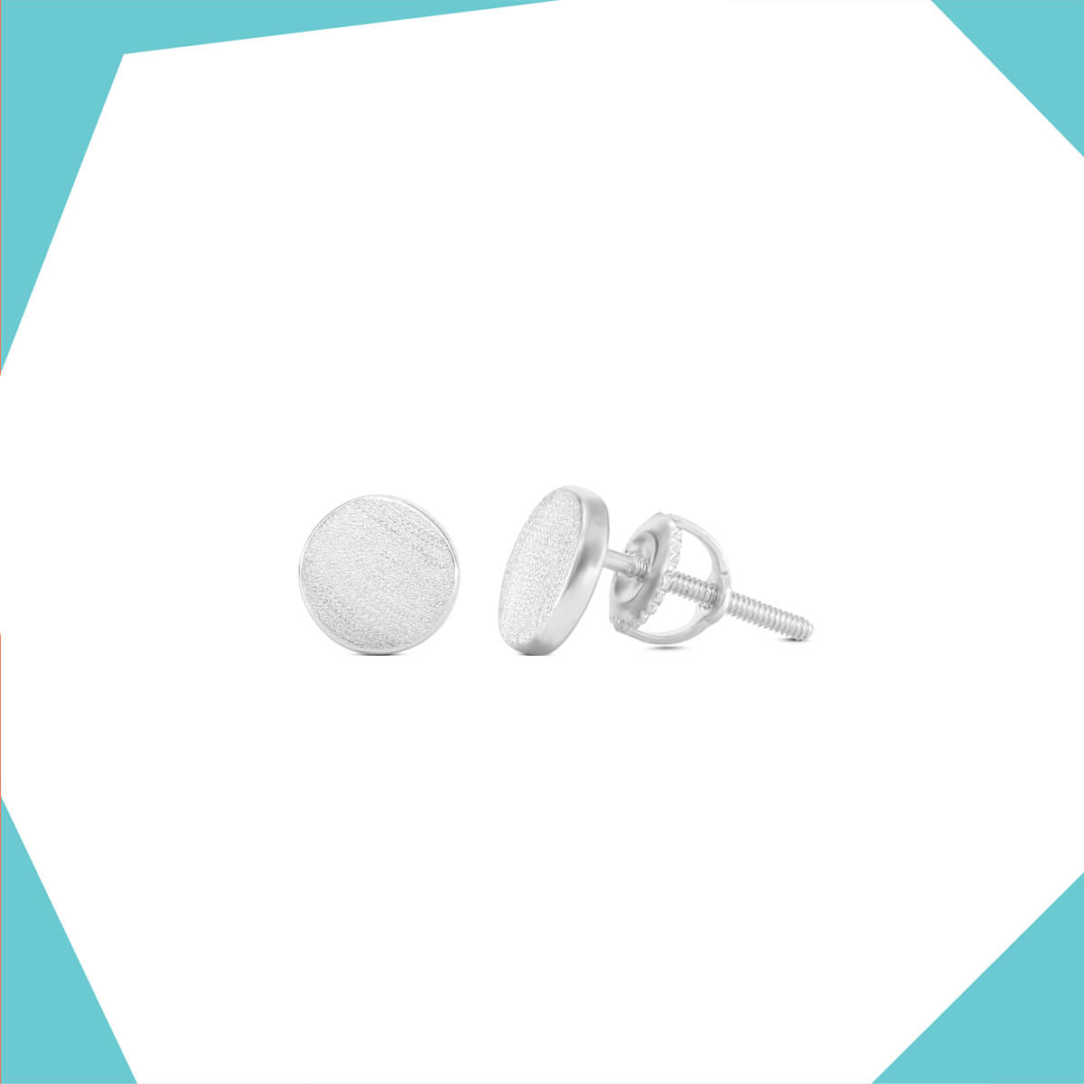 THE MATT CIRCLE GOLD PLATED EARRINGS FOR GIRLS (WG)