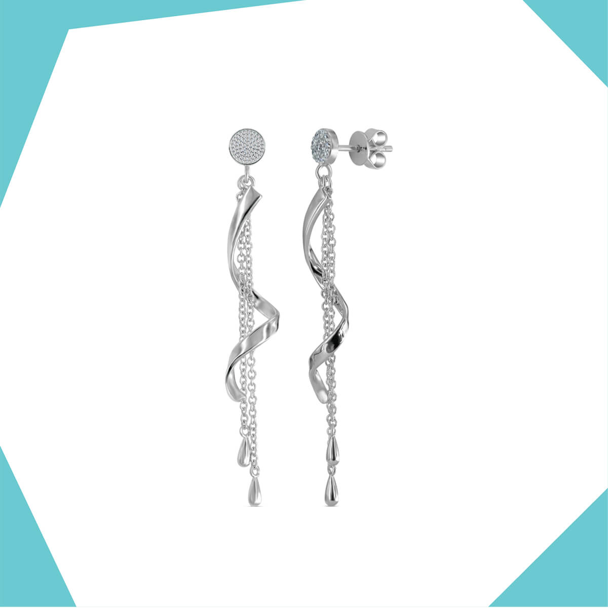The Twirl Gold Plated Earrings For Girls (WG)
