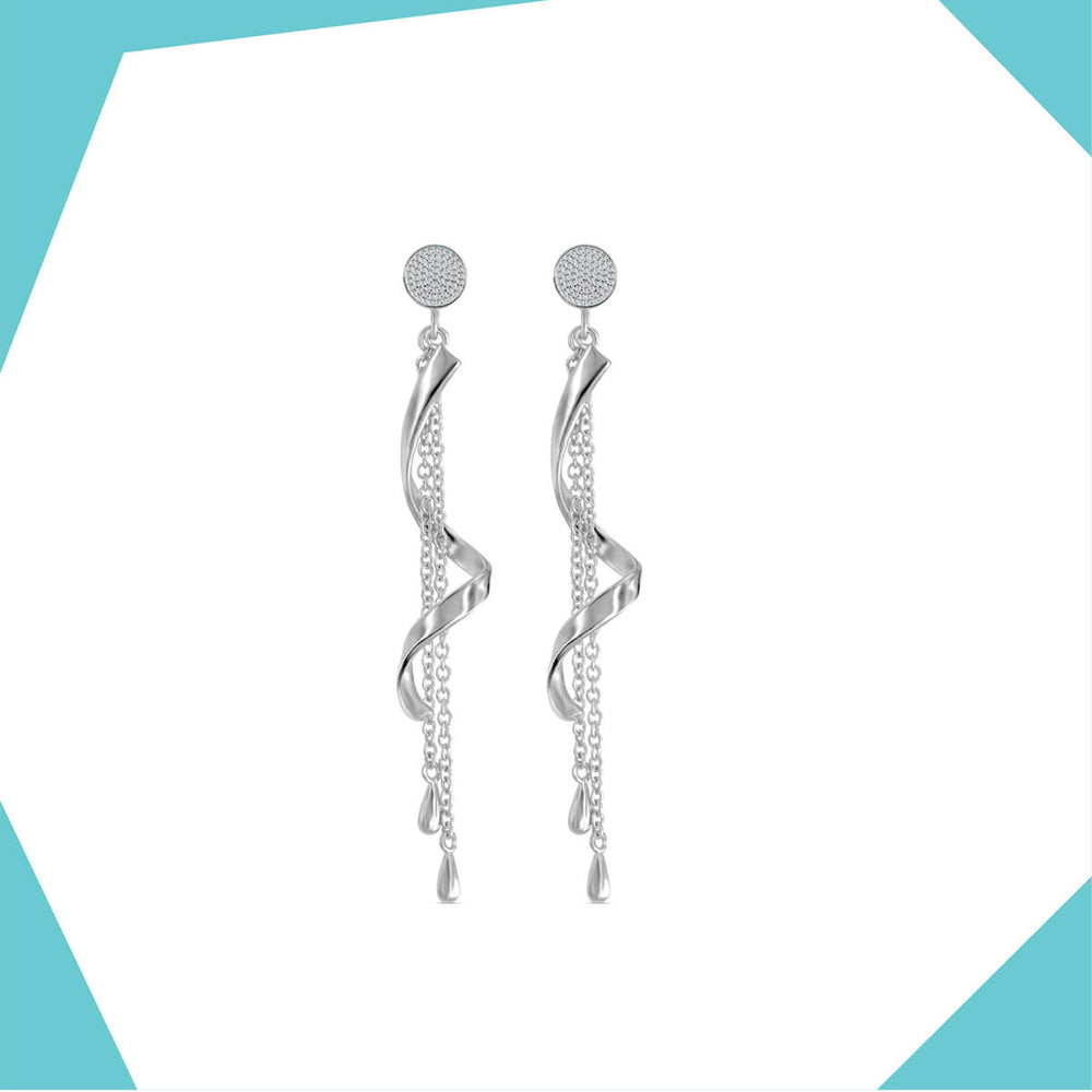 The Twirl Gold Plated Earrings For Girls (WG)