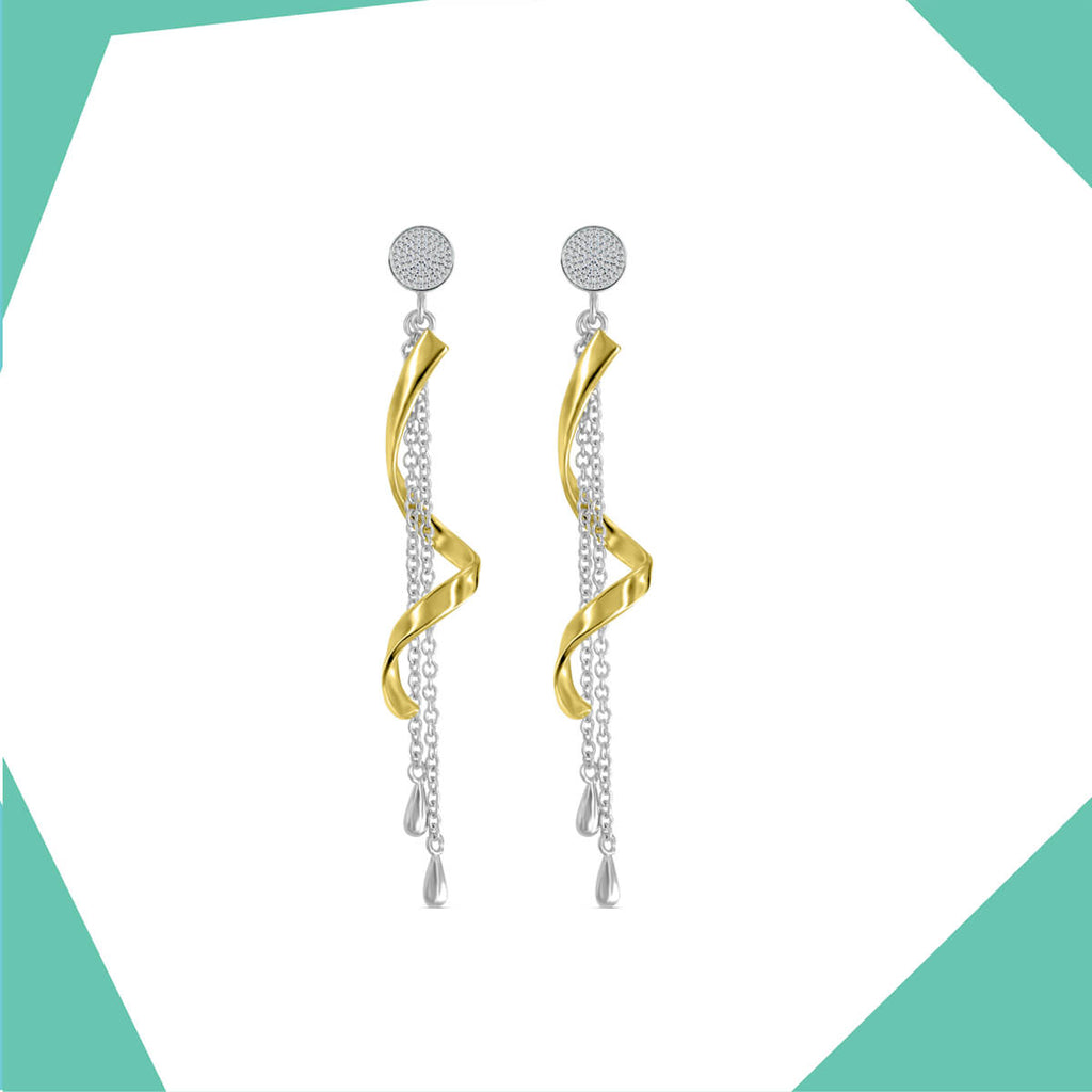 The Twirl Gold Plated Earrings For Girls (YG)