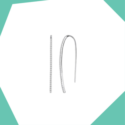 'Classic Streak Gold Plated Earrings For Girls (WG)