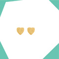 THE MATT HEART GOLD PLATED EARRINGS FOR GIRLS (YG)