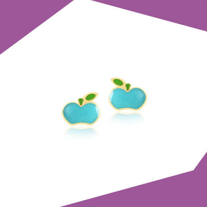 AN APPLE A DAY GOLD EARRINGS FOR BABY GIRL