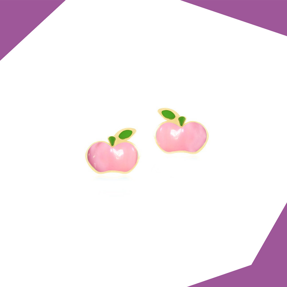 AN APPLE A DAY GOLD EARRINGS FOR BABY GIRL