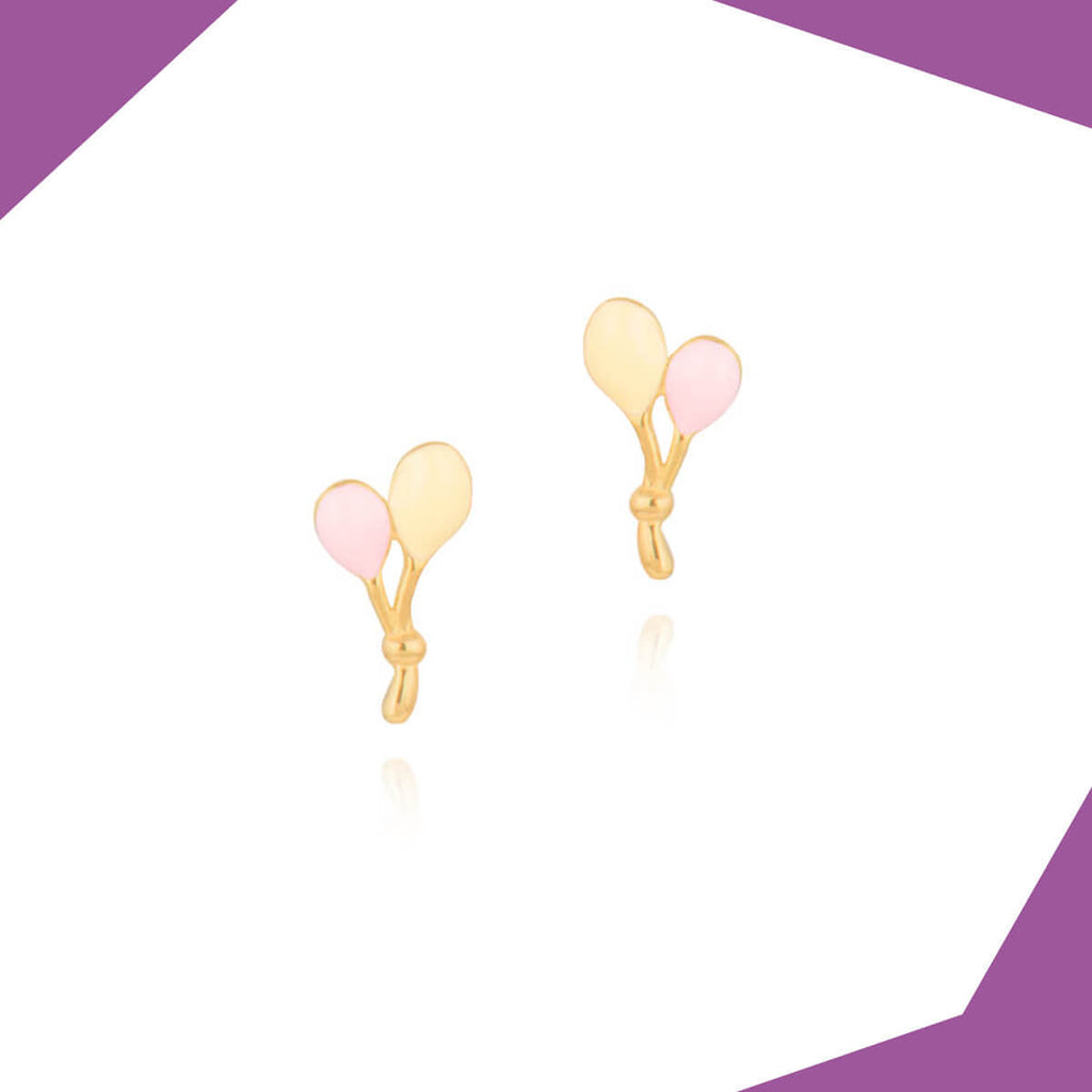 BALLOON BOUQUET GOLD PLATED EARRINGS FOR GIRLS