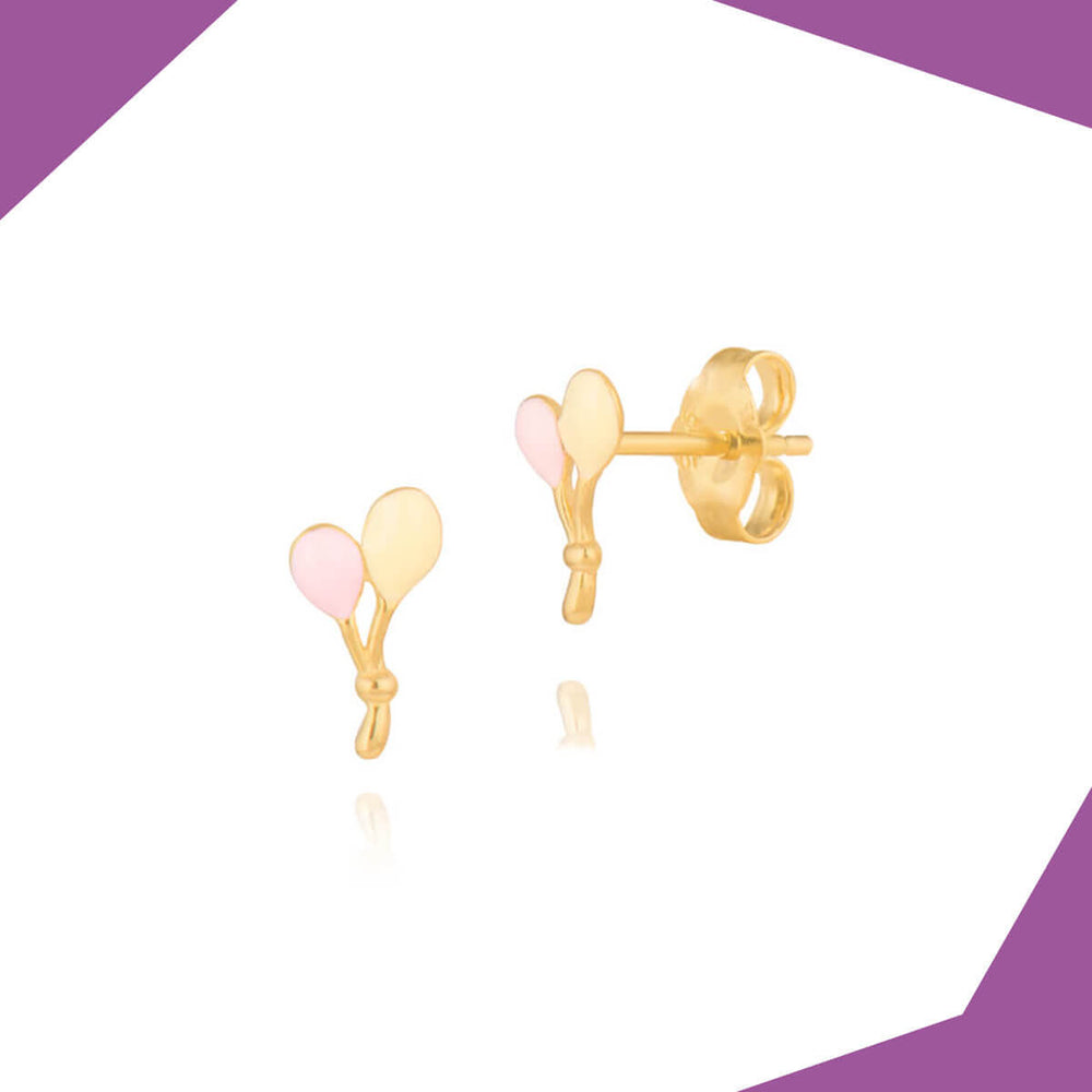 BALLOON BOUQUET GOLD PLATED EARRINGS FOR GIRLS