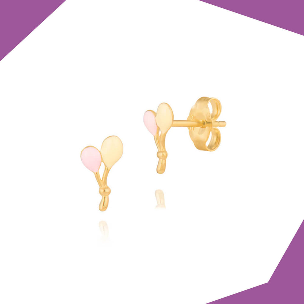BALLOON BOUQUET GOLD PLATED EARRINGS FOR GIRLS