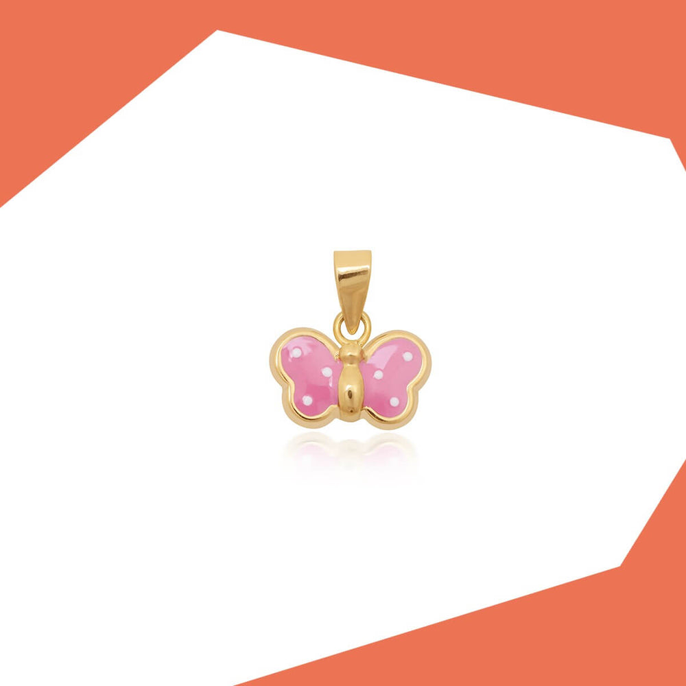FUSCHIA BUTTERFLY PENDANT FOR BABY GIRL