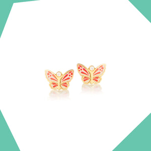 Butterfly Fantasy 9kt Gold Earrings For Girls