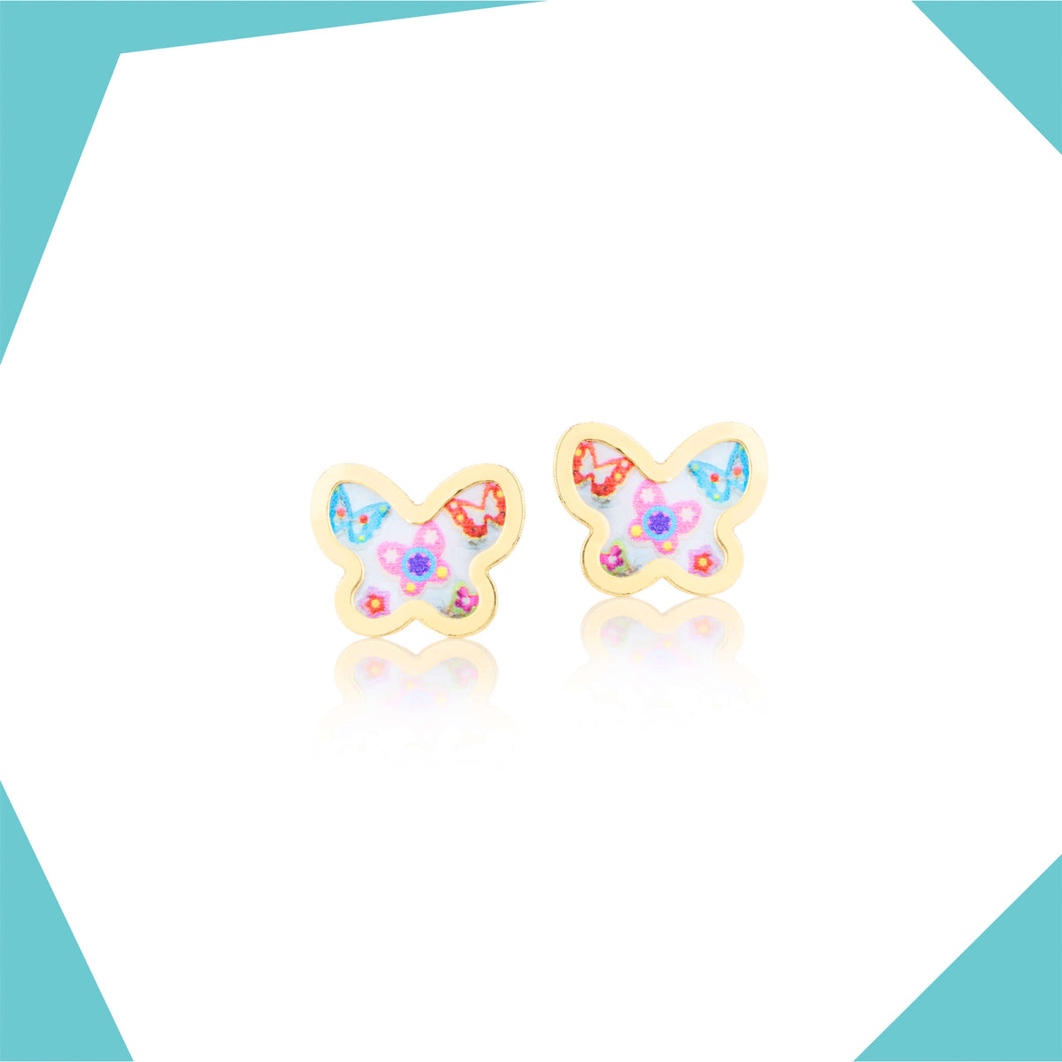 Mystic Butterfly 9kt Gold Earrings For Girls