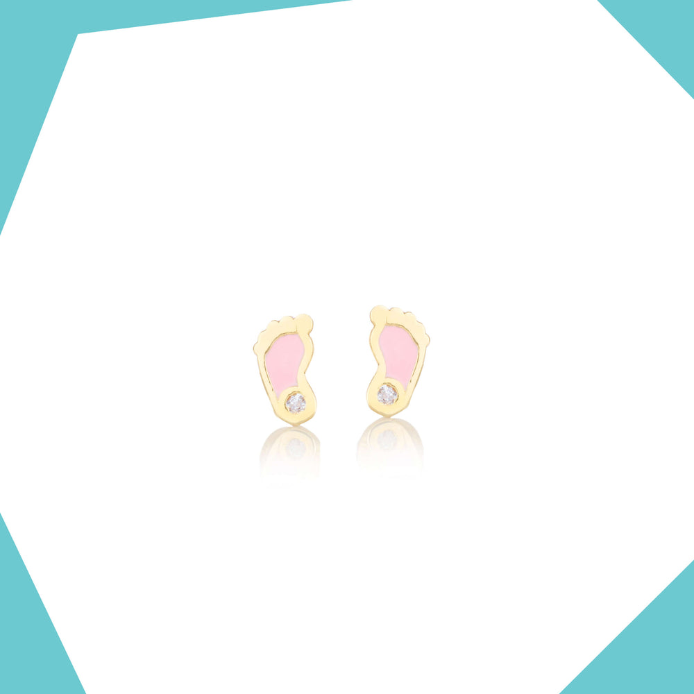 Lucky Feet 9kt Gold Earrings For Girls