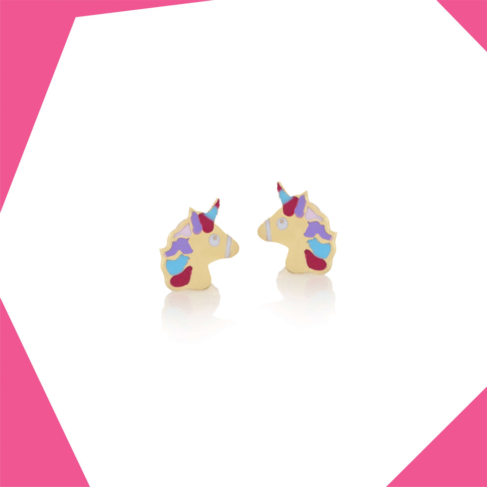 My Unicorn Jewel 9kt Gold Earrings For Girls