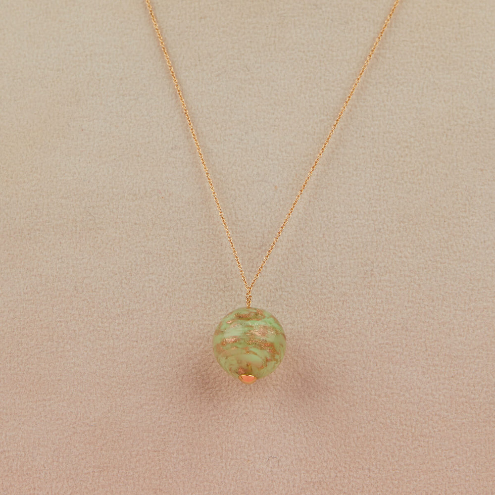 BEAUTIFUL BRIDESMAIDS - SEA GREEN GOLD NECKLACE FOR BABY GIRL