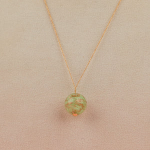 BEAUTIFUL BRIDESMAIDS - SEA GREEN GOLD NECKLACE FOR BABY GIRL
