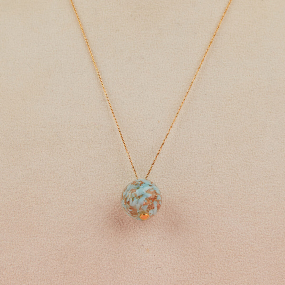BEAUTIFUL BRIDESMAIDS - TURQUOISE BLUE GOLD NECKLACE FOR BABY GIRL