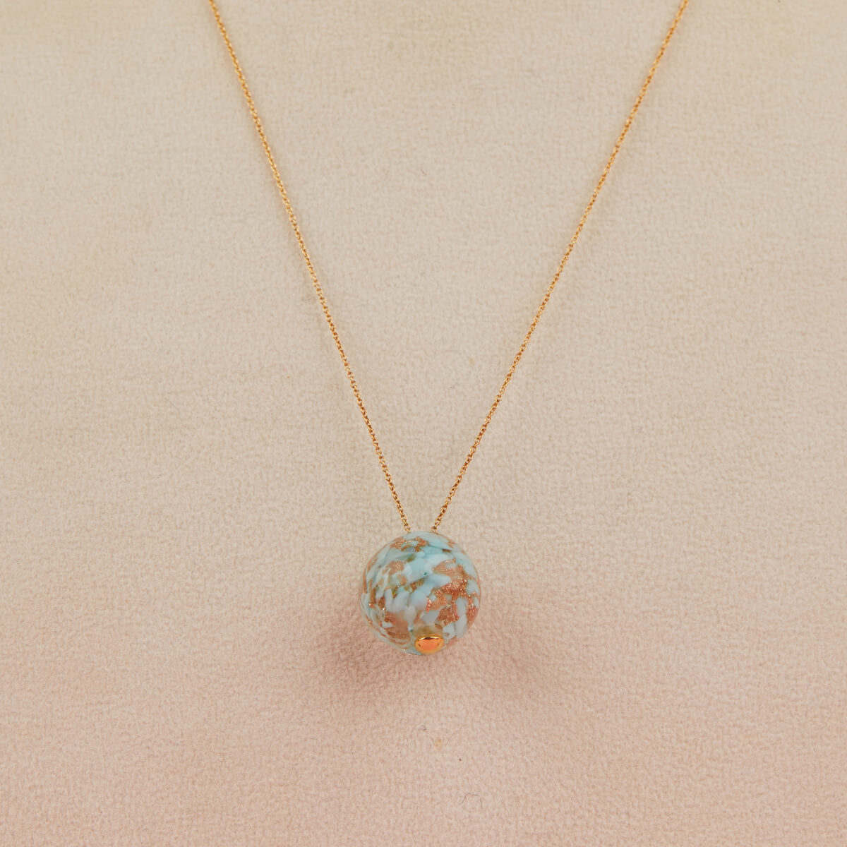 BEAUTIFUL BRIDESMAIDS - TURQUOISE BLUE GOLD NECKLACE FOR BABY GIRL