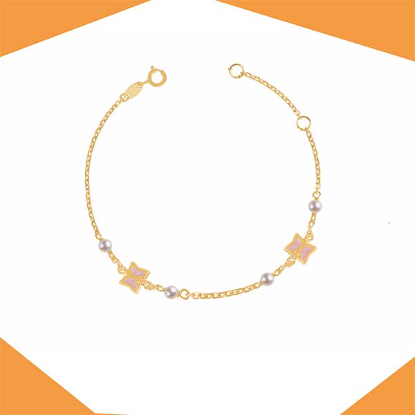 BABY, BELLES AND BUTTERFLIES GOLD FOR BABY GIRL BRACELET