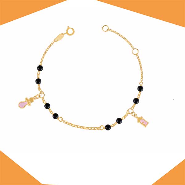 IT'S A GIRL !! GOLD NAZARIYA WITH CHARMS
