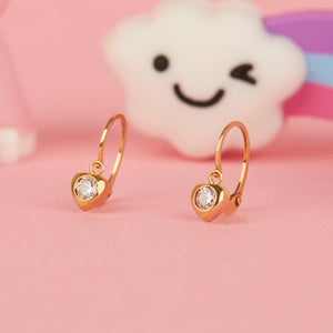THE HUGGING DIAMOND HOOPS FOR BABY GIRL