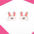 Bunny Rabbit Gold Plated Earrings For Girls