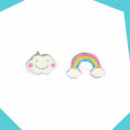 Rainbow Gold Plated Earrings For Girls