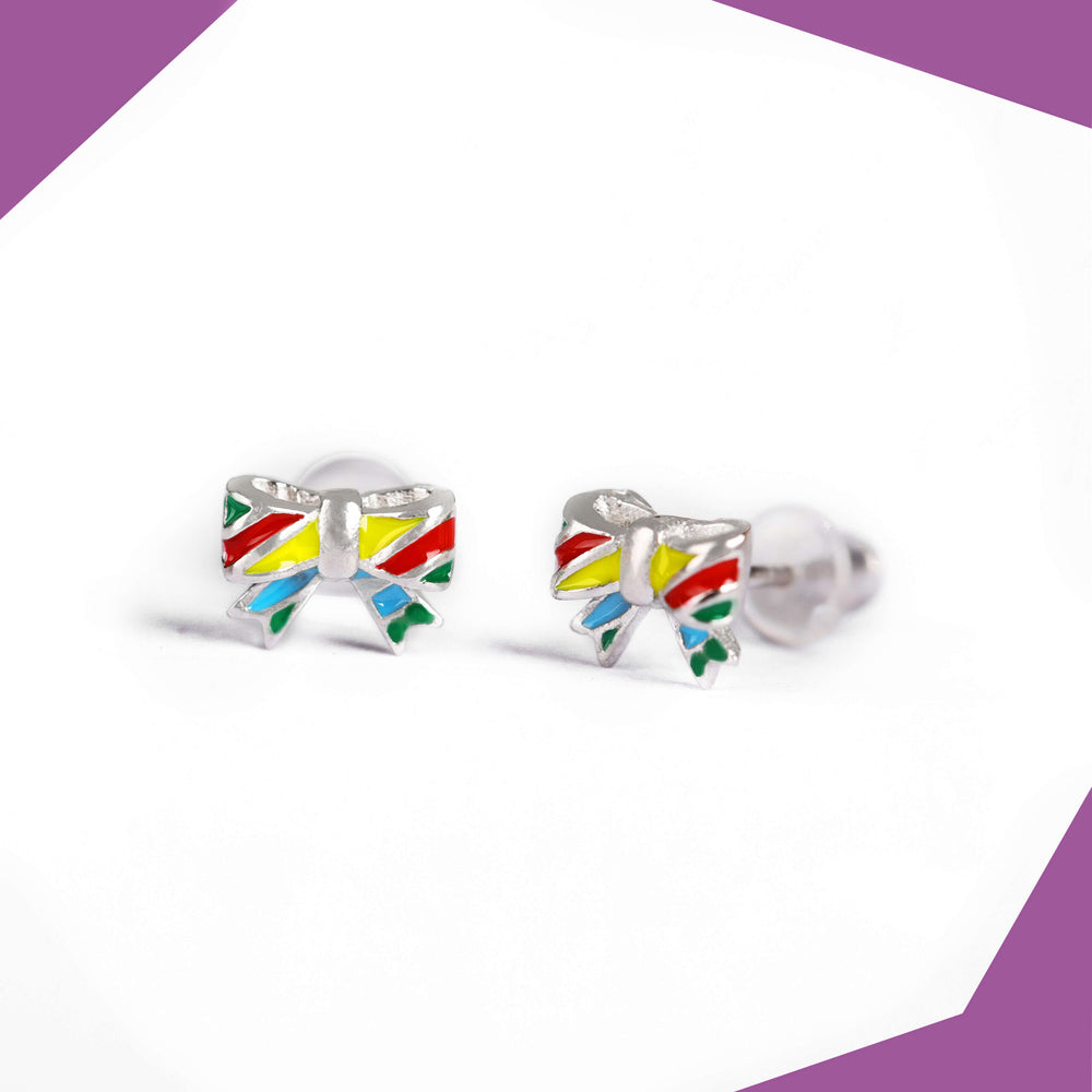 Bow Knot Gold Plated Earrings For Girls