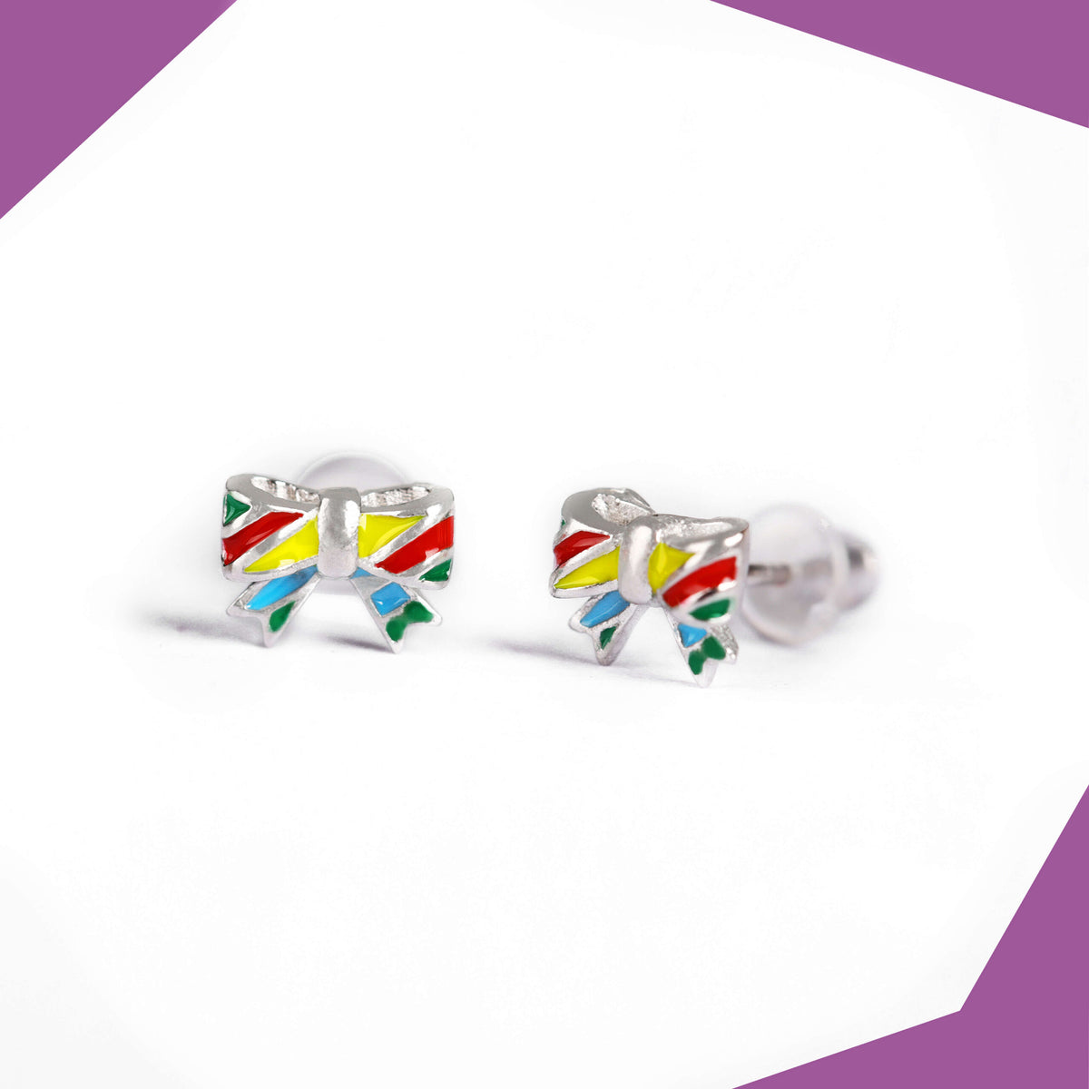 Bow Knot Gold Plated Earrings For Girls