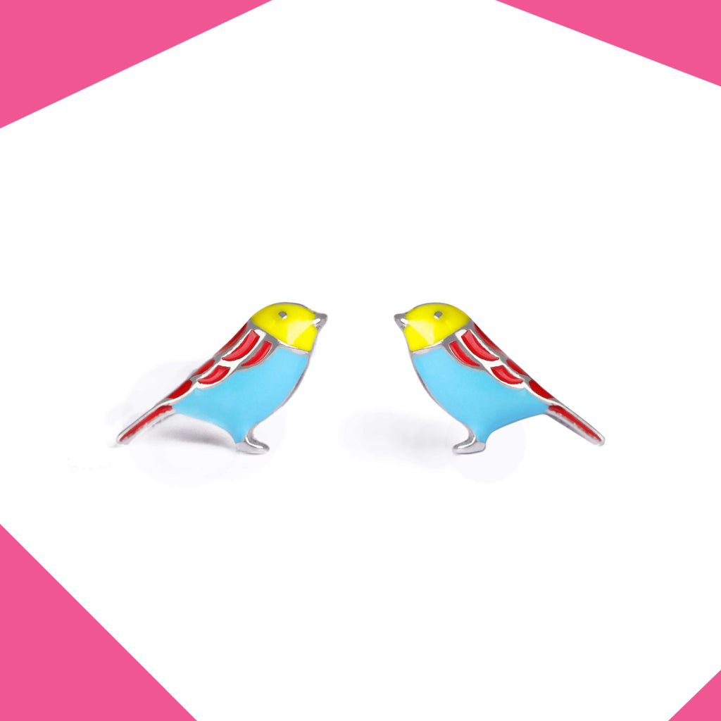 Birdy Gold Plated Earrings For Girls