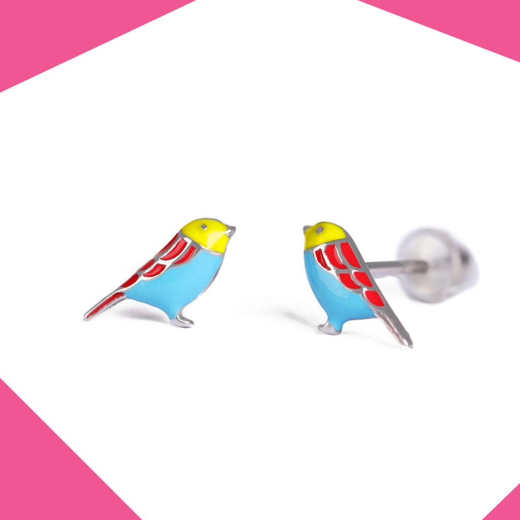 Birdy Gold Plated Earrings For Girls