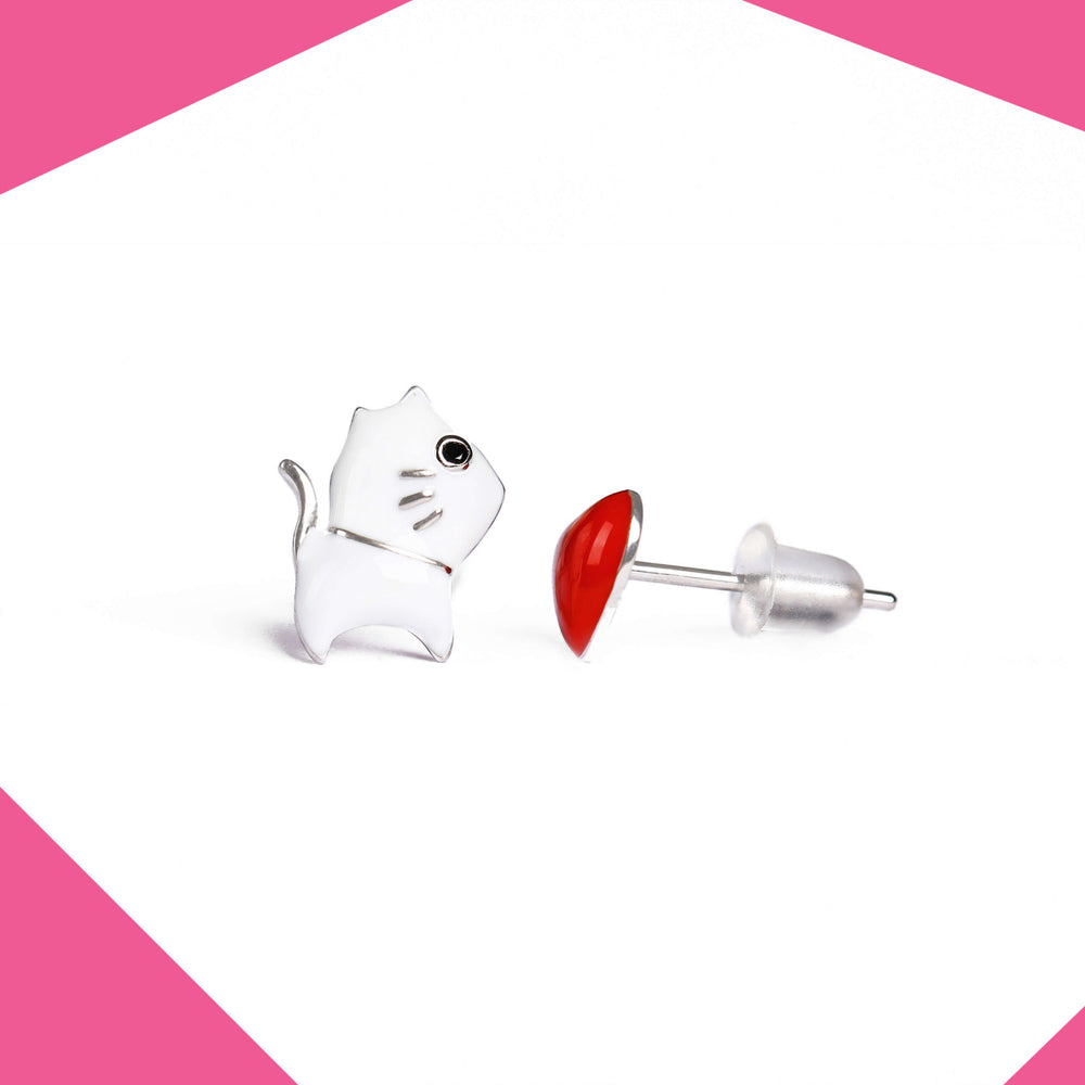 Kitty Love Gold Plated Earrings For Girls