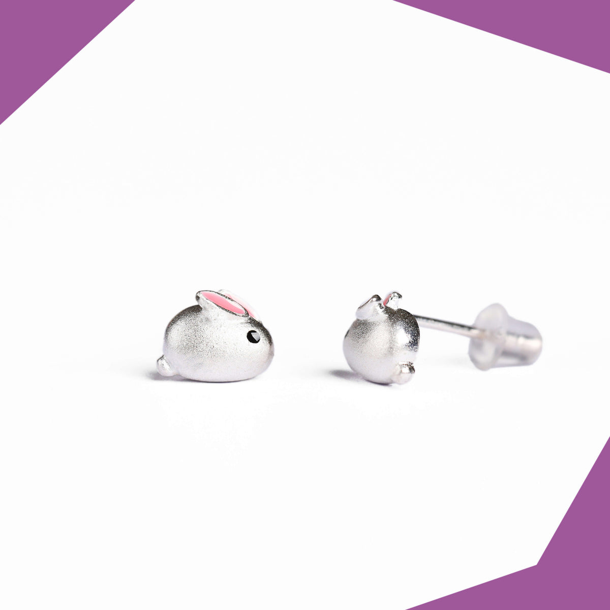 3D Rabbit Gold Plated Earrings For Girls