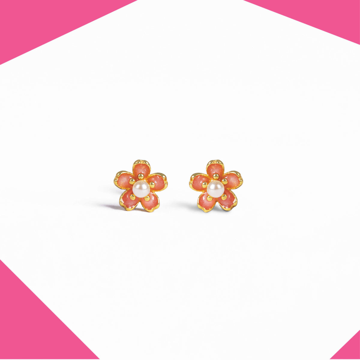 Flower Gold Plated Earrings For Girls