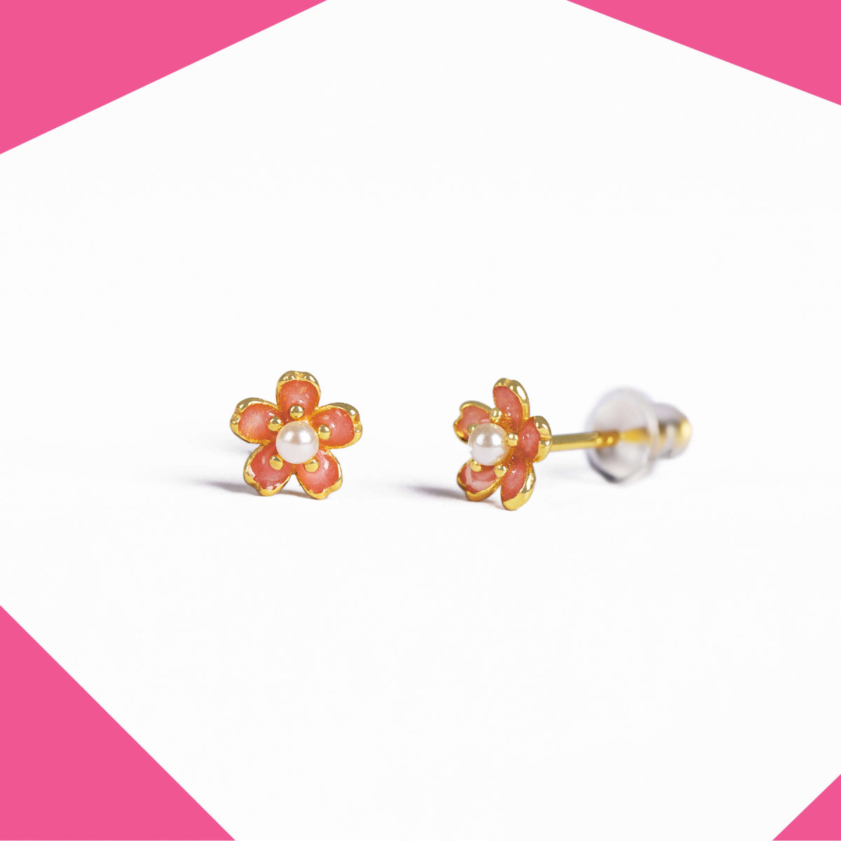 Flower Gold Plated Earrings For Girls