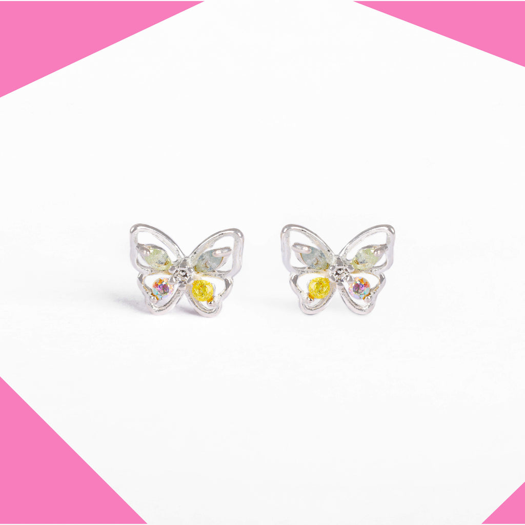 The Coloured Butterfly Gold Plated Earrings For Girls