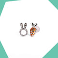 A Bunny & his Carrot Gold Plated Earrings For Girls (WG)