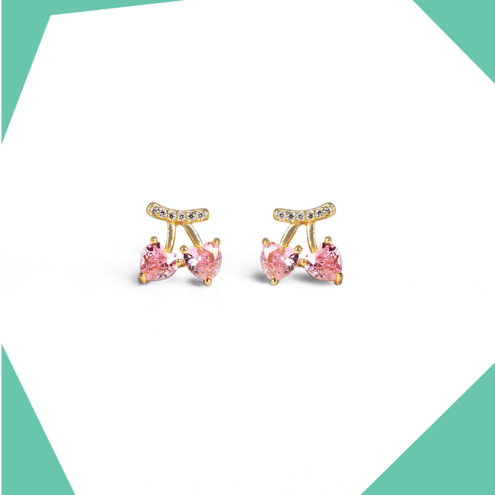 Hearts on a Vine Gold Plated Earrings For Girls (YG)