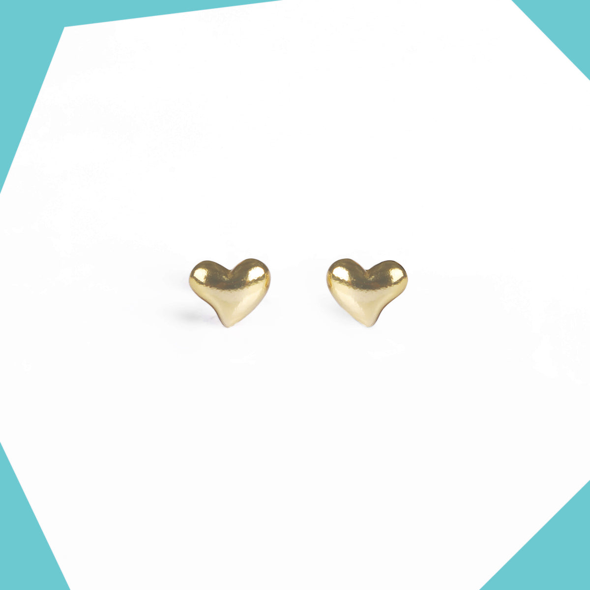 Tiny Heart Gold Plated Earrings For Girls (YG)