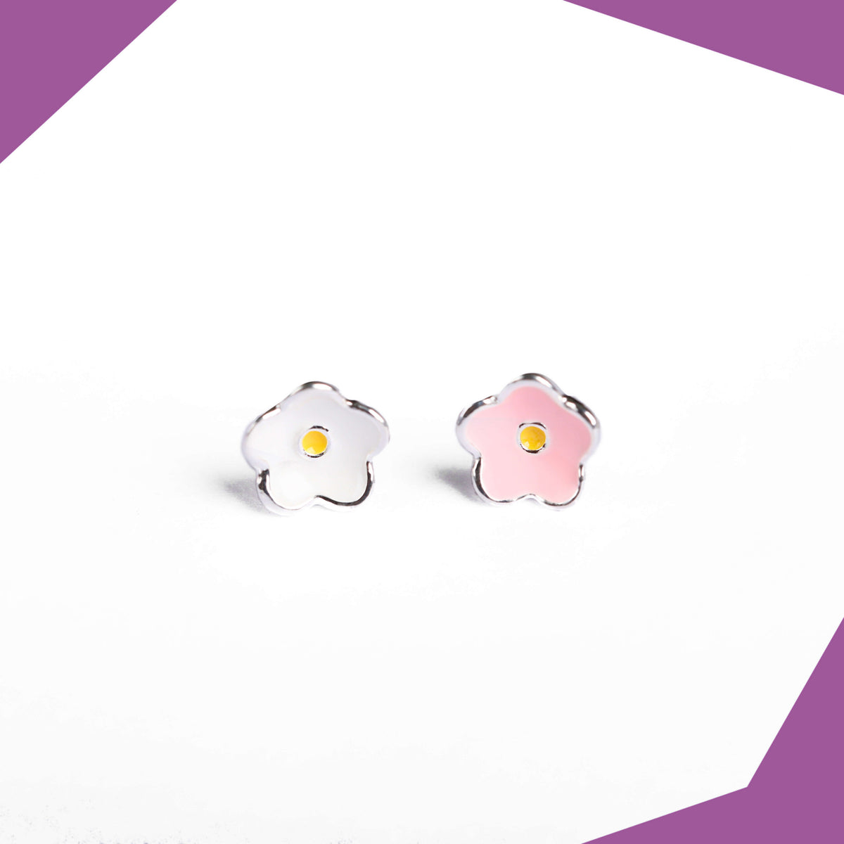 Japanese Flower Gold Plated Earrings For Girls