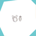 Another Bunny & His Carrot Gold Plated Earrings For Girls (WG)
