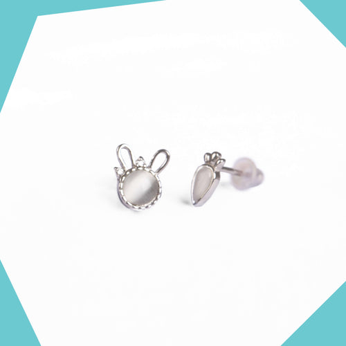 Another Bunny & His Carrot Gold Plated Earrings For Girls (WG)