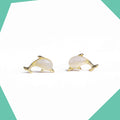 Studded Dolphin Gold Plated Earrings For Girls (YG)