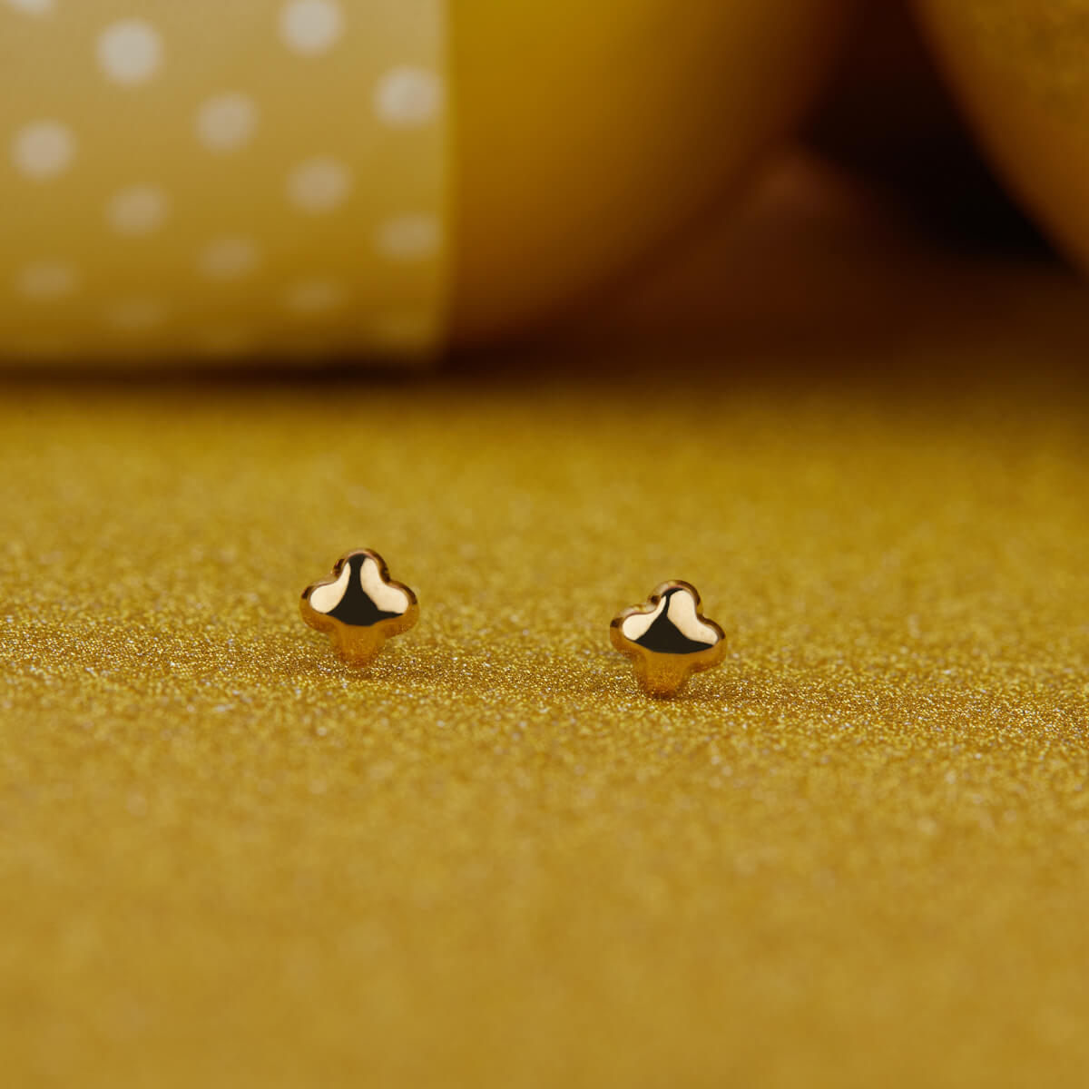 LOVE ADDITION GOLD EARRINGS FOR BABY GIRL