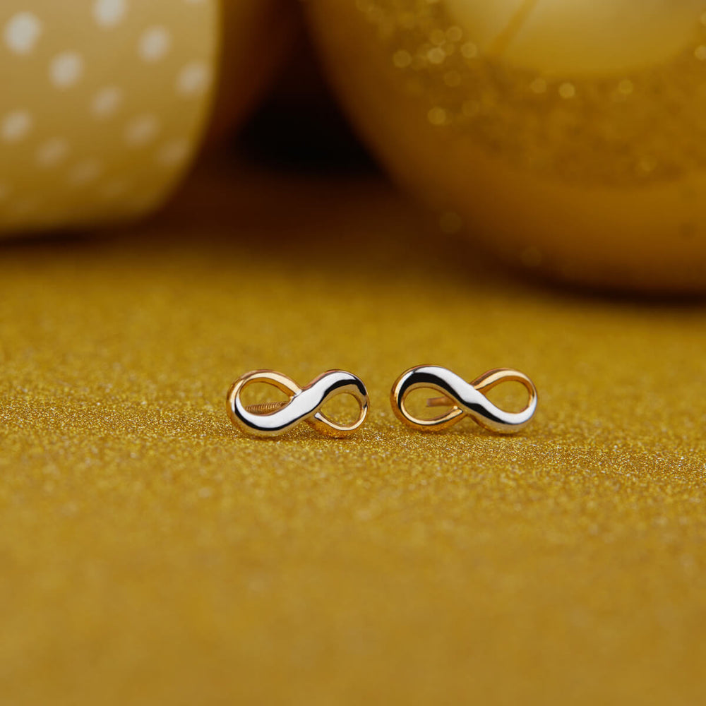 INFINITY GOLD EARRINGS FOR BABY GIRL
