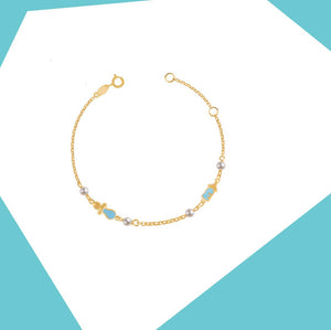 IT'S A BOY !! CHARM GOLD BRACELET